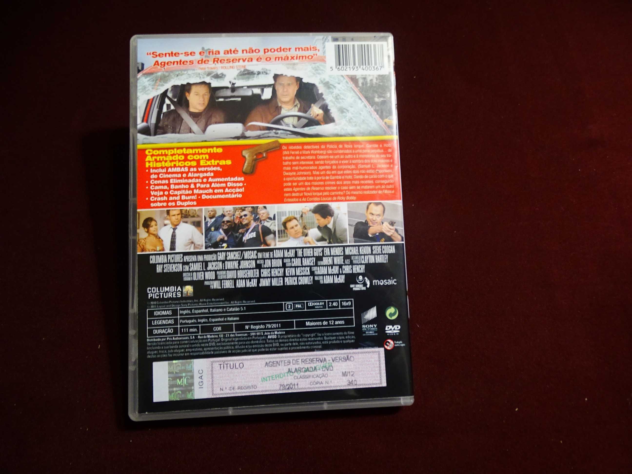 DVD-Agentes de reserva-Will Ferrel/Mark Wahlberg