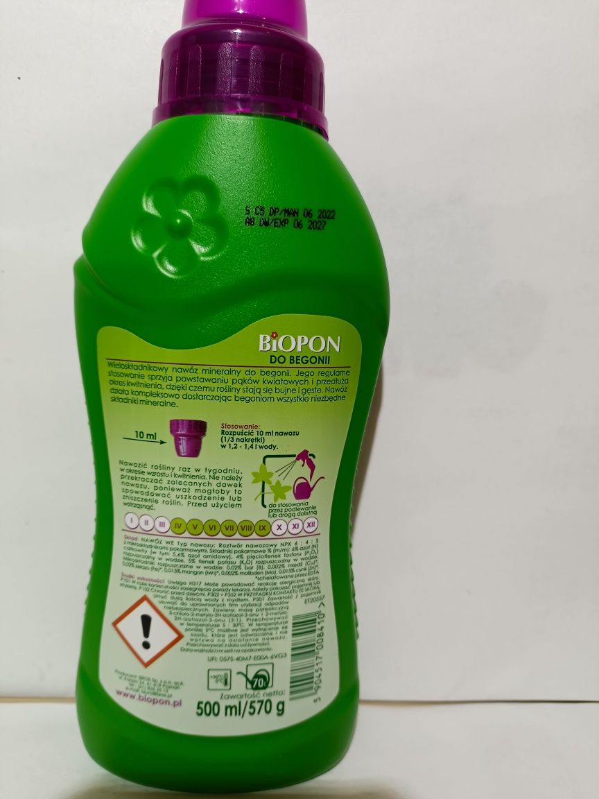 Nawóz do begonii w płynie 500 ml [1szt] Biopon
