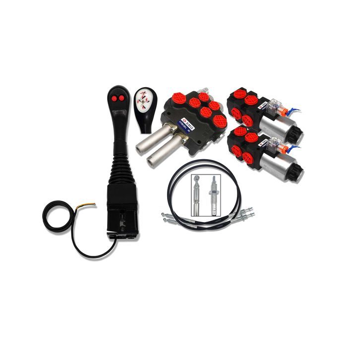 Rozdzielacz 80L 4SEK Zatrzask JOYSTICK ZESTAW TURA [8490]