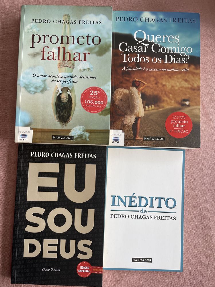 Livros Pedro Chagas Freitas ‘Prometo Falhar’, ‘Eu sou Deus’ e mais