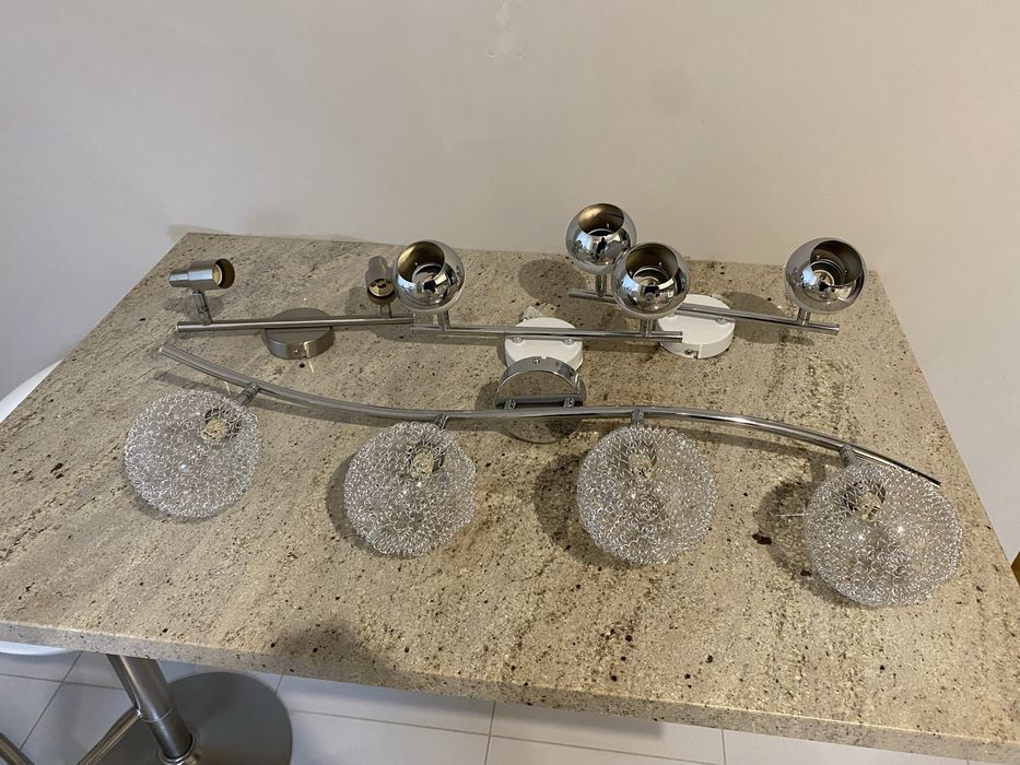 Lampy sufitowe, klinkiety, zestaw