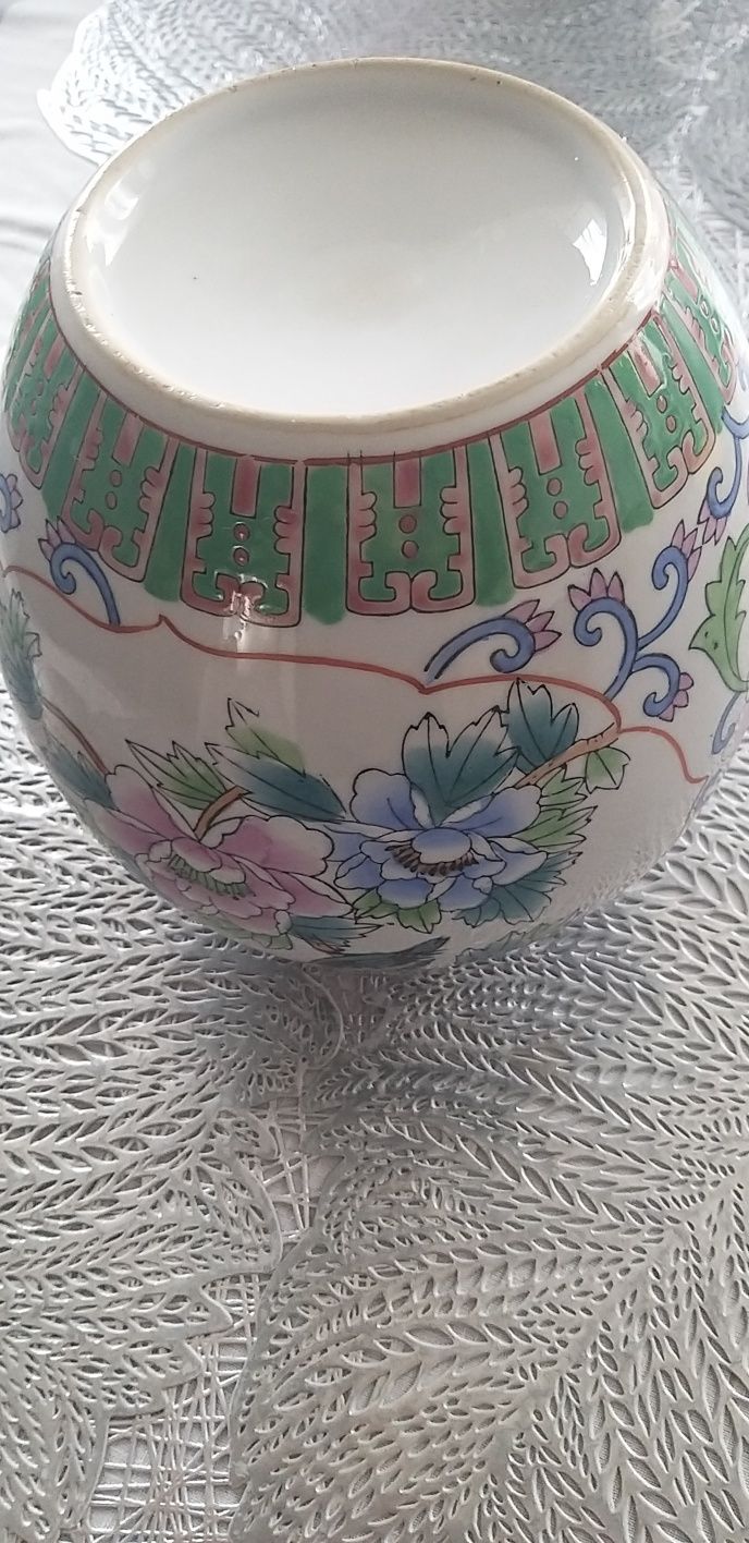 Duża amfora,porcelana ręcznie malowana, duży wazon