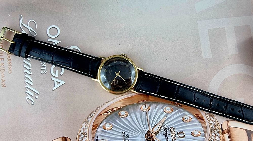 Złoty zegarek Omega 14k 37mm Unikat lata 30/40 te