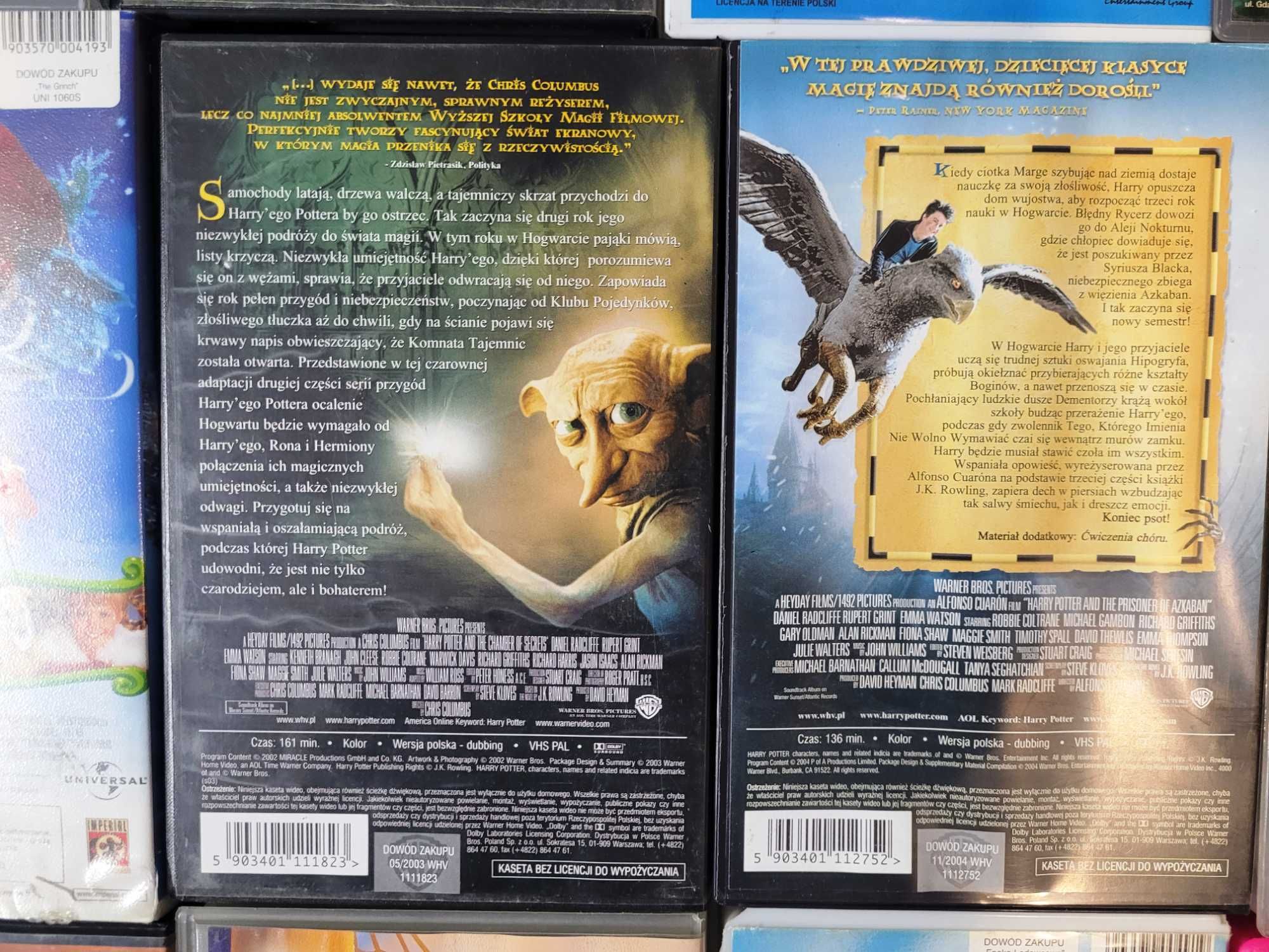 Kasety VHS PL np Harry Potter Shrek Szeryf Ping Ping Komplet 15 szt MŁ