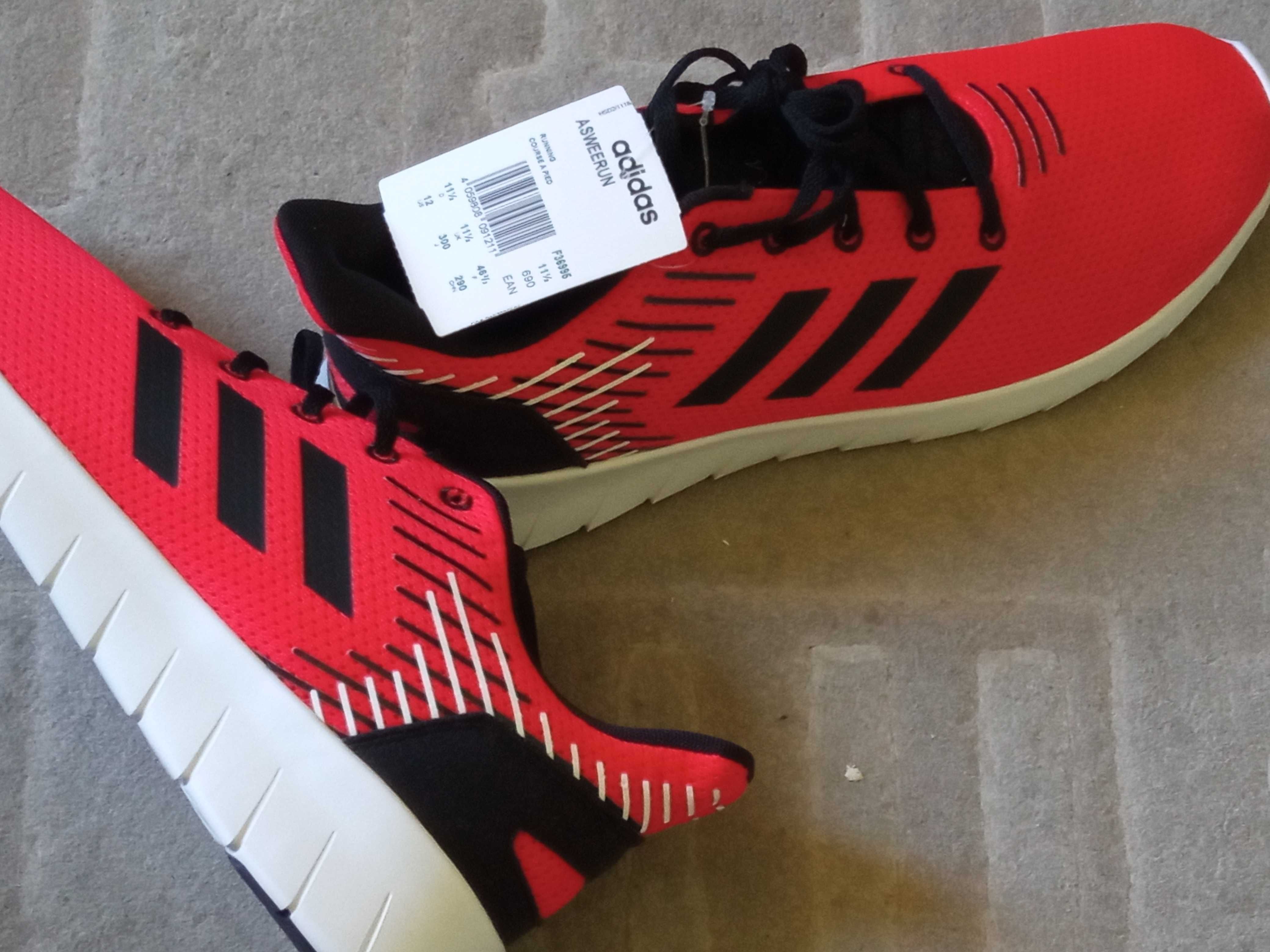 ADIDAS męskie LEKKIE PRZEWIEWNE 46 2/3- 30 cm  F36995 ASWEERUN Nowe