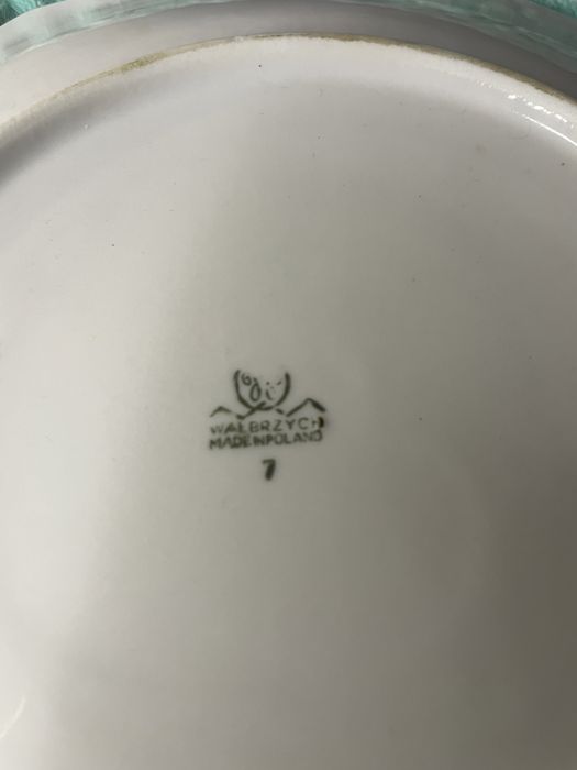 Zestaw porcelanowy Wałbrzych talerz plus misa
