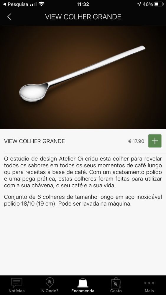 Colheres nespresso intactas a estrear