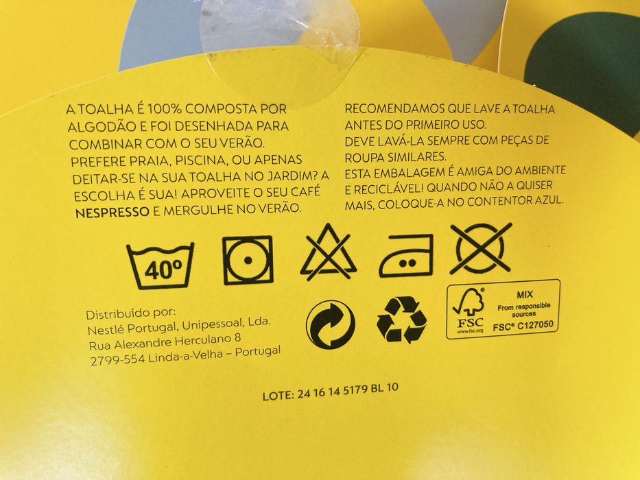 Toalha de Verão Nespresso