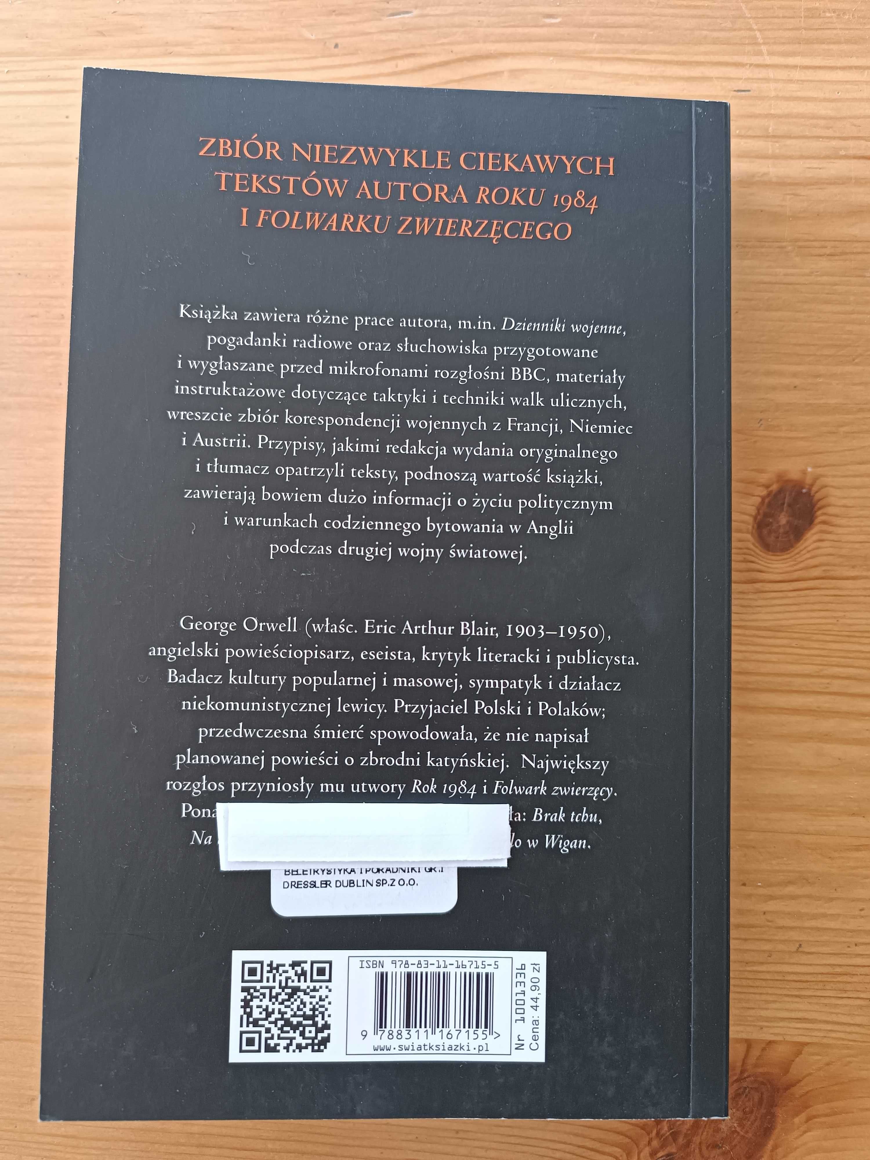 Książka "Moja wojna" GEORGE ORWELL