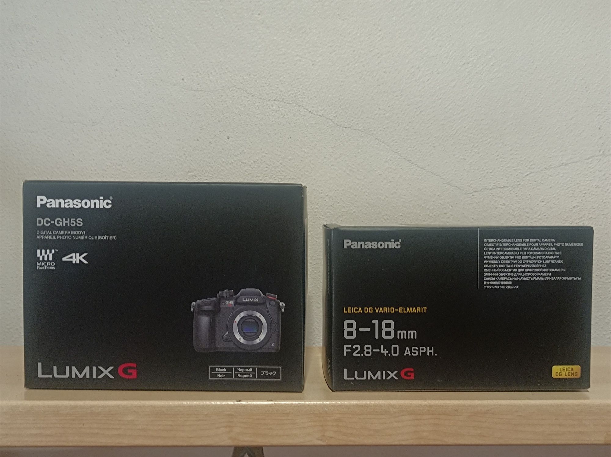 Panasonic Lumix Gh5S + Leica 8-18, + Canon 17-55 2.8 + baterias