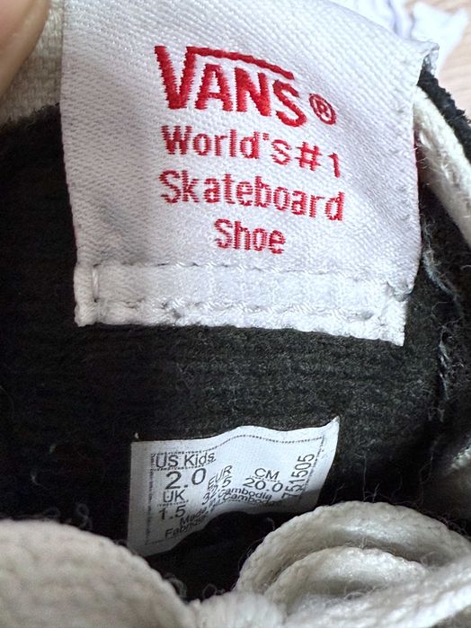 Кеди Vans 32 розмір високі чорні шкіряні школярам до школи