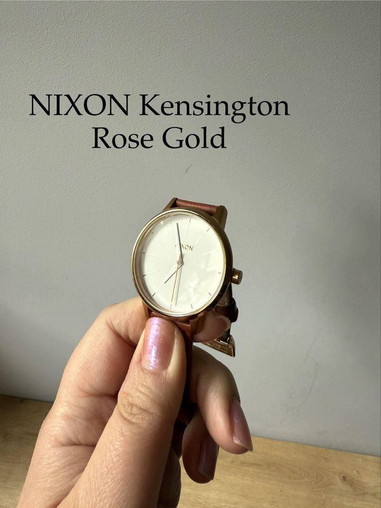 zegarek damski Nixon Kensington Leather rose gold