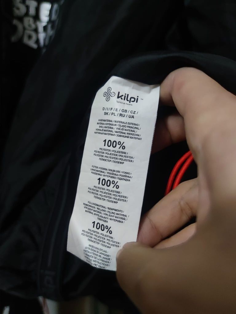 Kurtka narciarska Kilpi classic XXL czerwona czarna jacket rozsuwana s