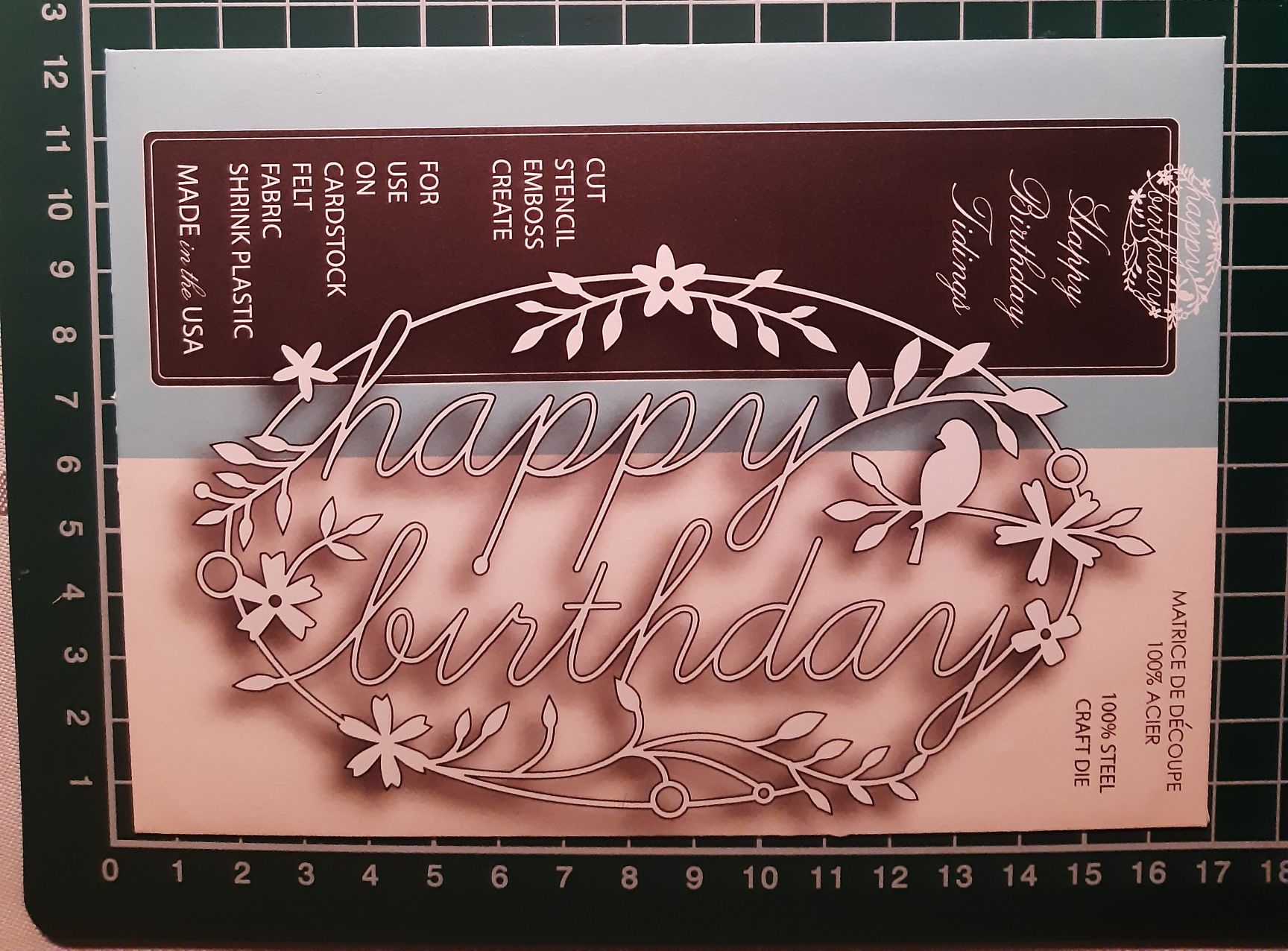 Wykrojnik happy birthday urodziny scrapbooking memory box