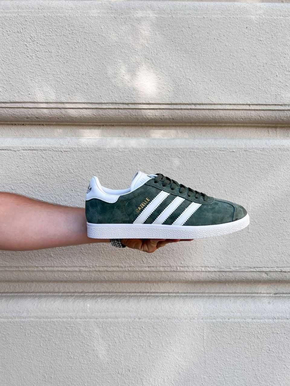 Кросівки кроссовки adidas Gazelle Junior Dark Green White