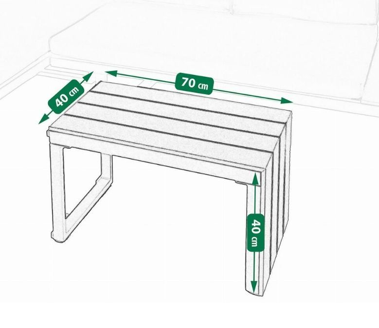 Zestaw mebli ogrodowych JUMI, stolik, 2 sofy, szary
Materiał: aluminiu