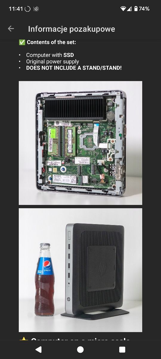 HP T630 THIN CLIENT 8GB DDR4 RAM WITH 128GB M.2 SSD (without stand)
