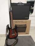 Guitarra Gio Ibanez e amplificador catalyst 100