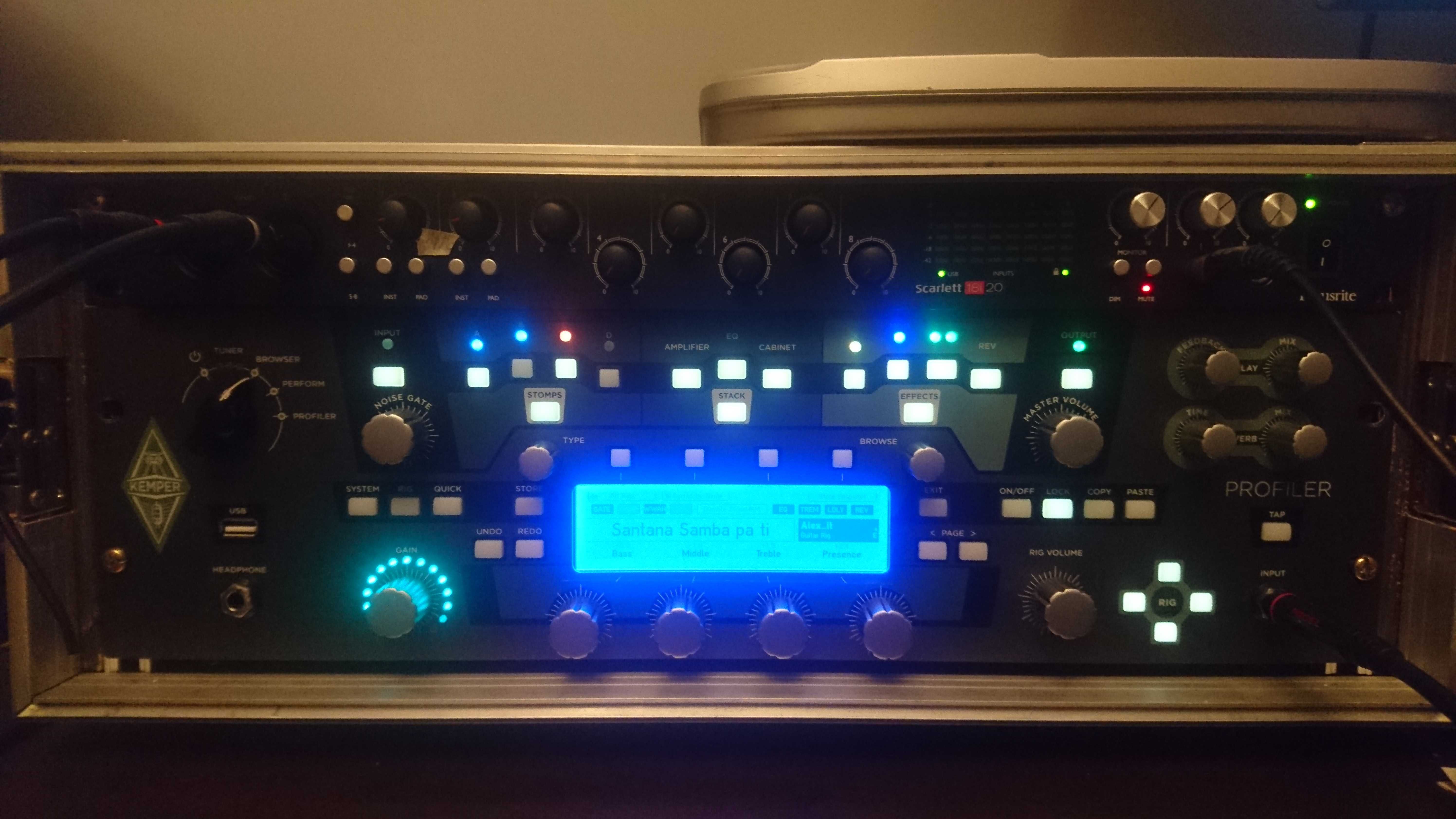 Kemper Profiler Rack + Kontroler FCB+1010 + Case Rack 4U + Profile