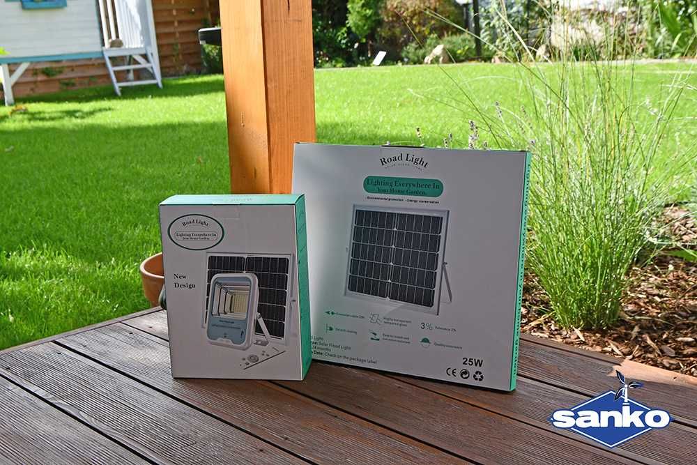 Lampa solarna SANKO LED E3 (100W) + panel słoneczny 25W czujnik ruchu
