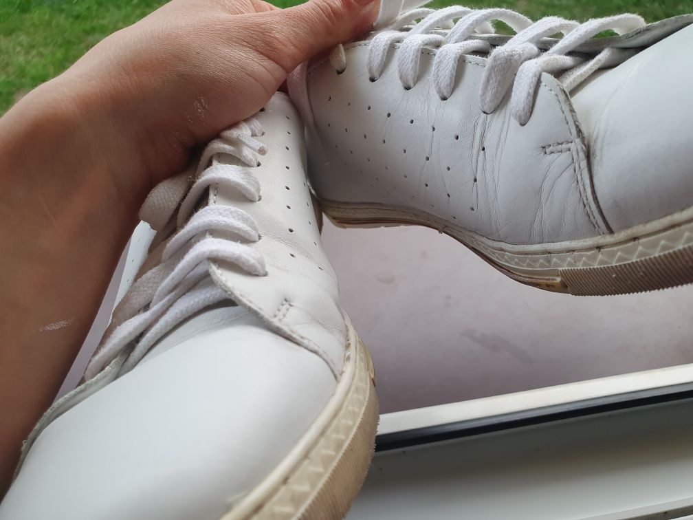 Lasocki 38 białe buty skórzane trampki tenisówki sneakersy