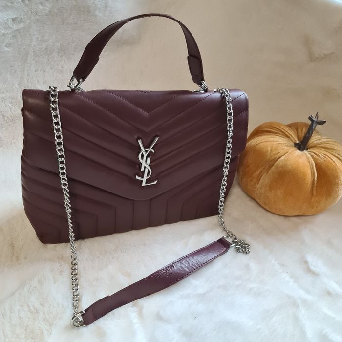Torebka listonoszka bordo Ysl Saint Laurent