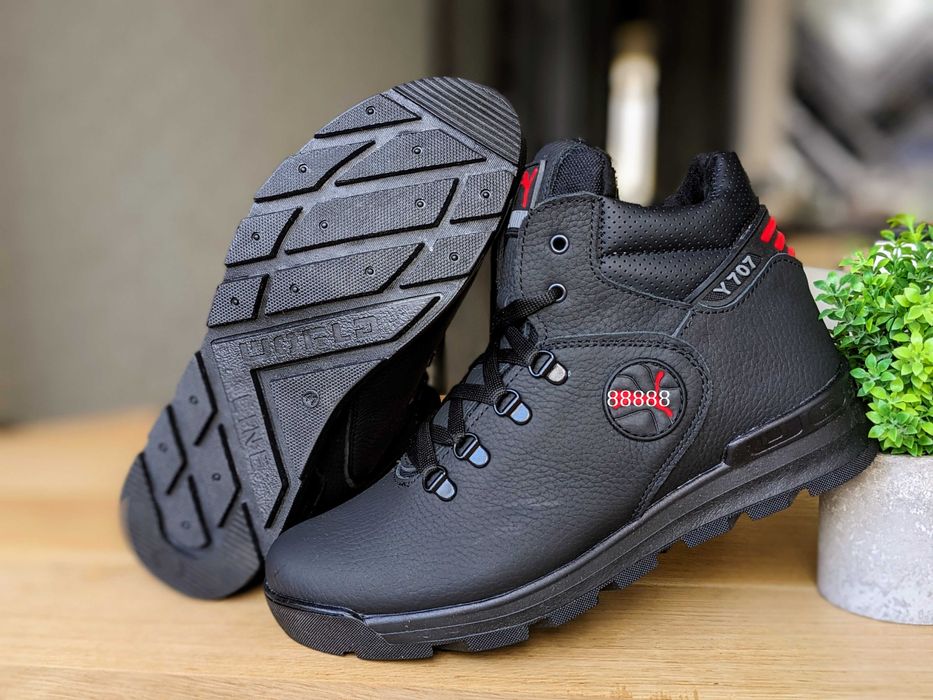 Чоловічі зимові черевики натуральна шкіра Ботинки мужские зимние кожа