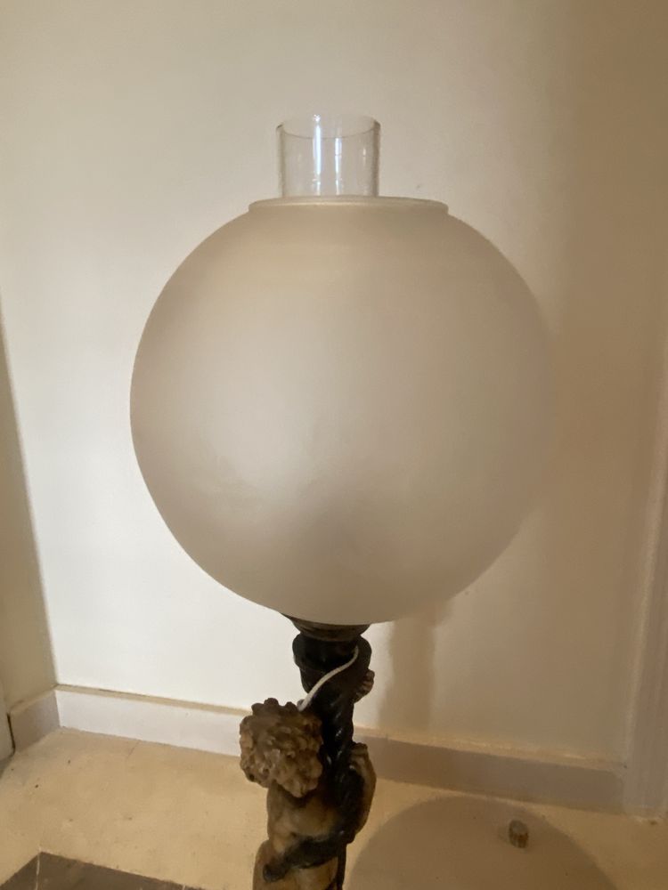 Candeeiro vintage globo vidro