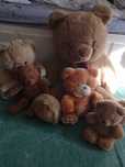 Família de 5 ursos de peluche