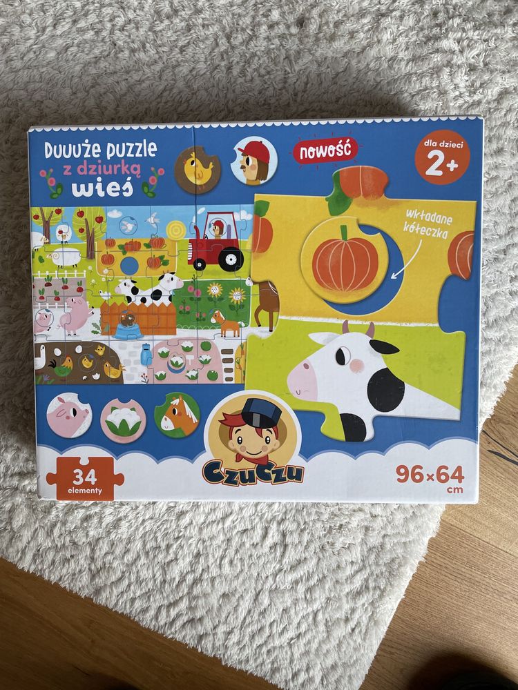 Puzzle 2+ wieś i zwierzęta