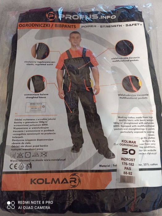 Ogrodniczki robocze męskie Kolmar r. 50 bhp