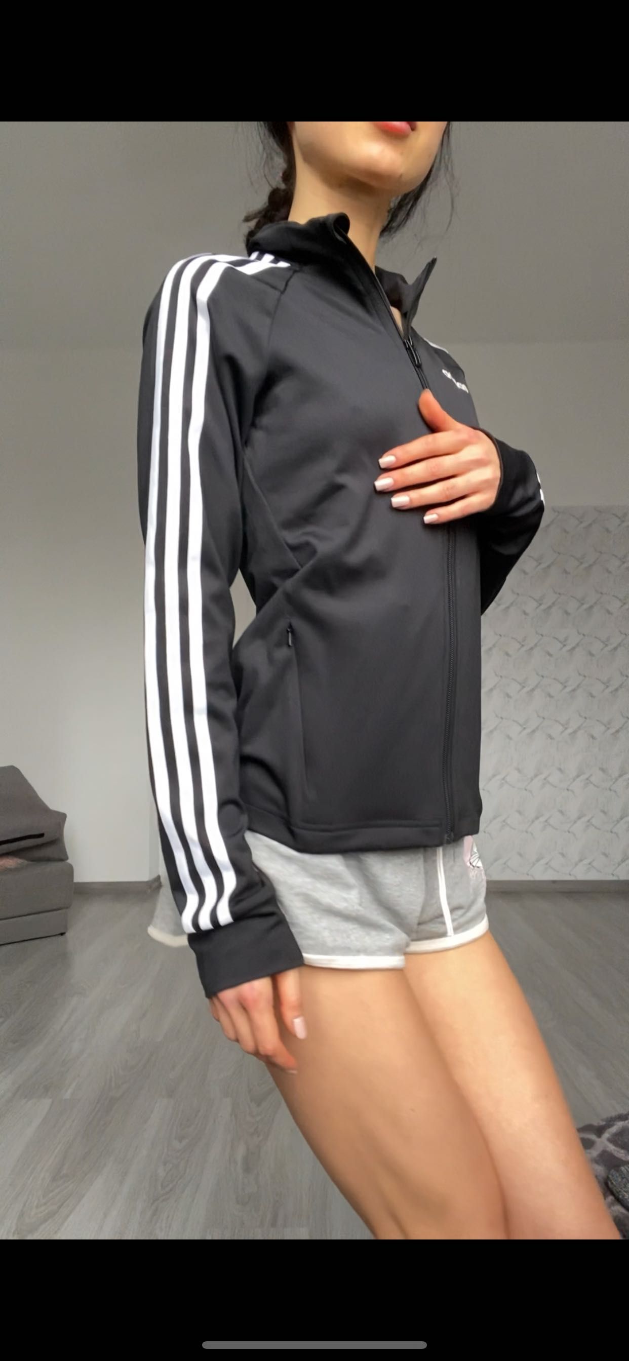 Nowa Bluza ADIDAS Originals XS czarna na zamek