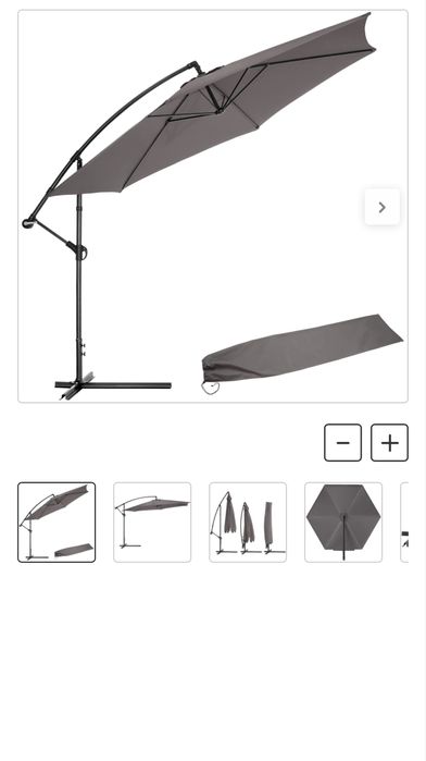 Chapéu de Sol Tectake 350cm Novo