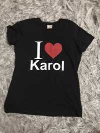 Koszulka napis „i love Karol”