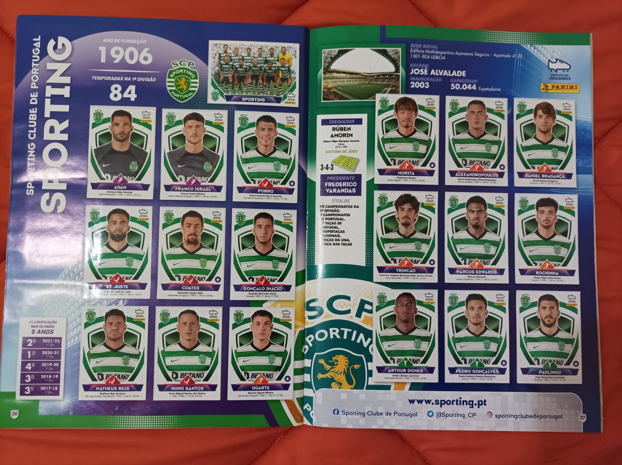 Caderneta de cromos completa Futebol 2022 23 Panini