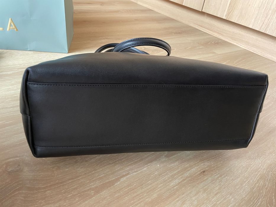 Nowa skórzana torebka shopperka Furla Duetto czarna