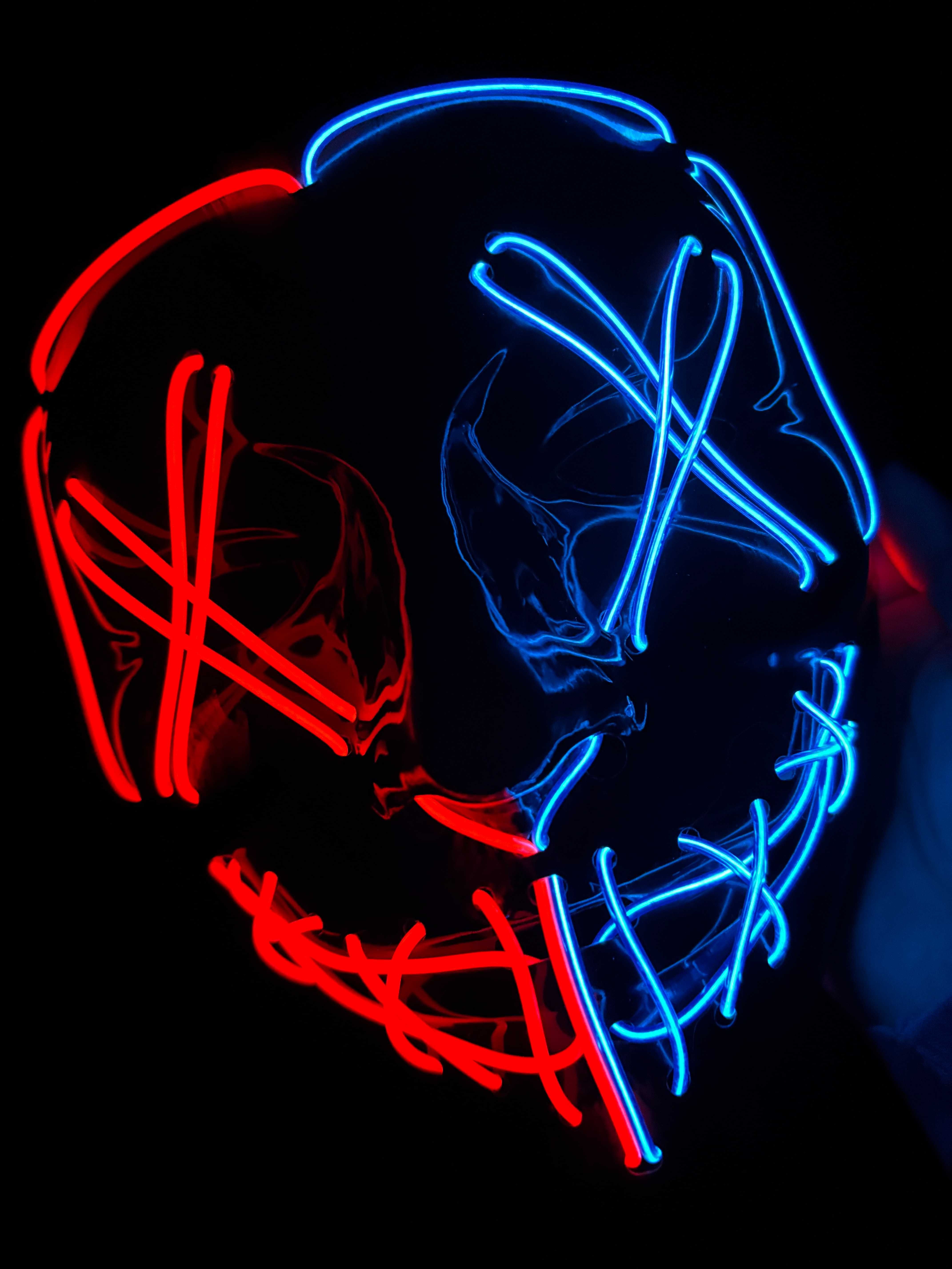 Máscara nova Halloween/Carnaval LED