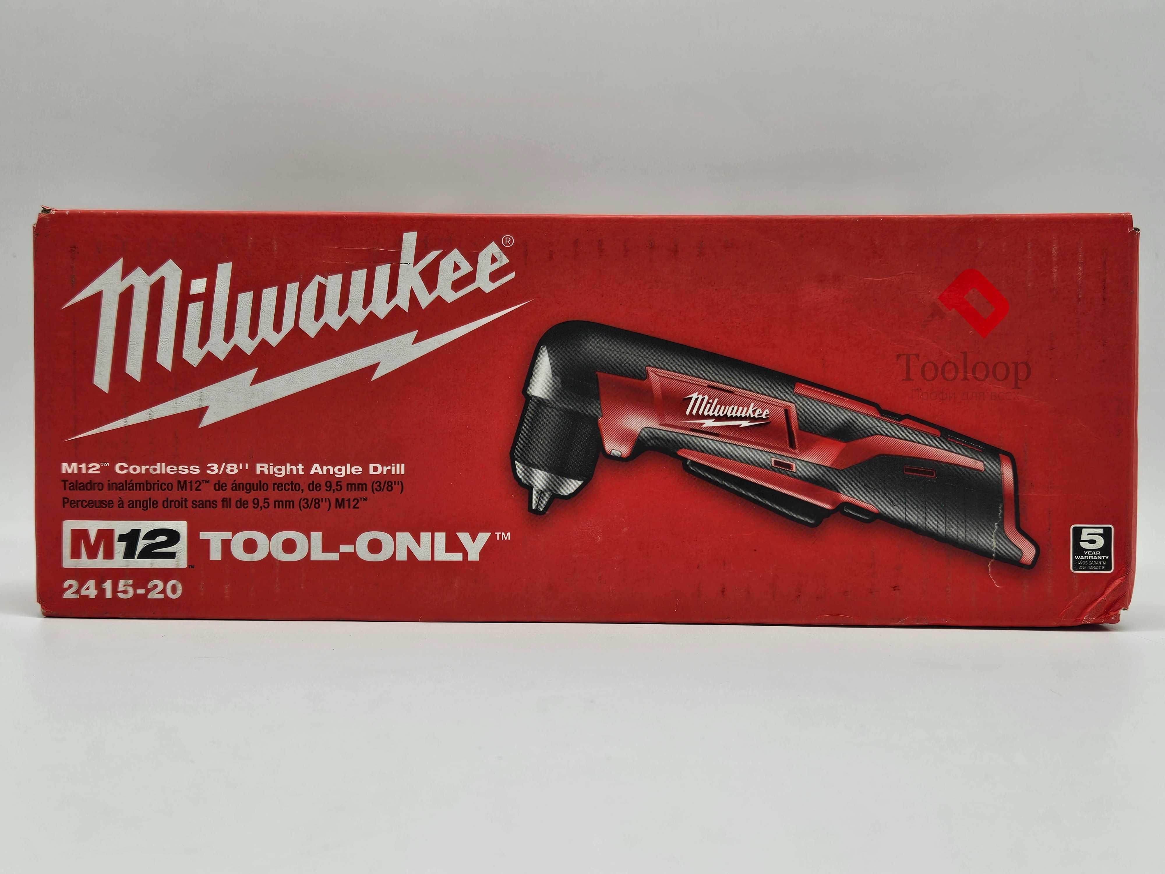 Аккумуляторный угловой шуруповерт Milwaukee M12 (2415-20)/В наличии!!!