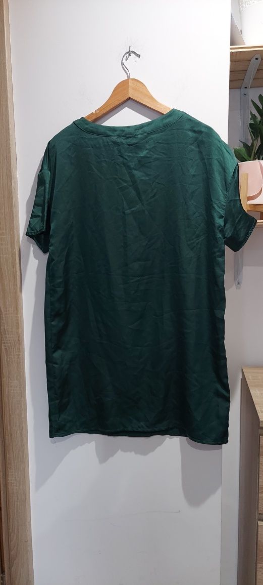 Zielona sukienka satynowa 40 L