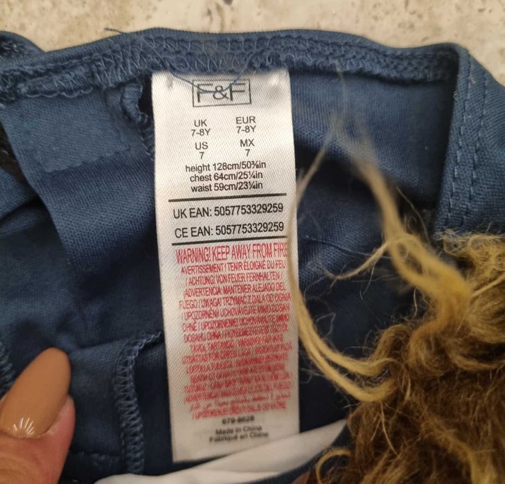 Strój 122 128 troll Halloween andrzejki karnawal kostium przebranie