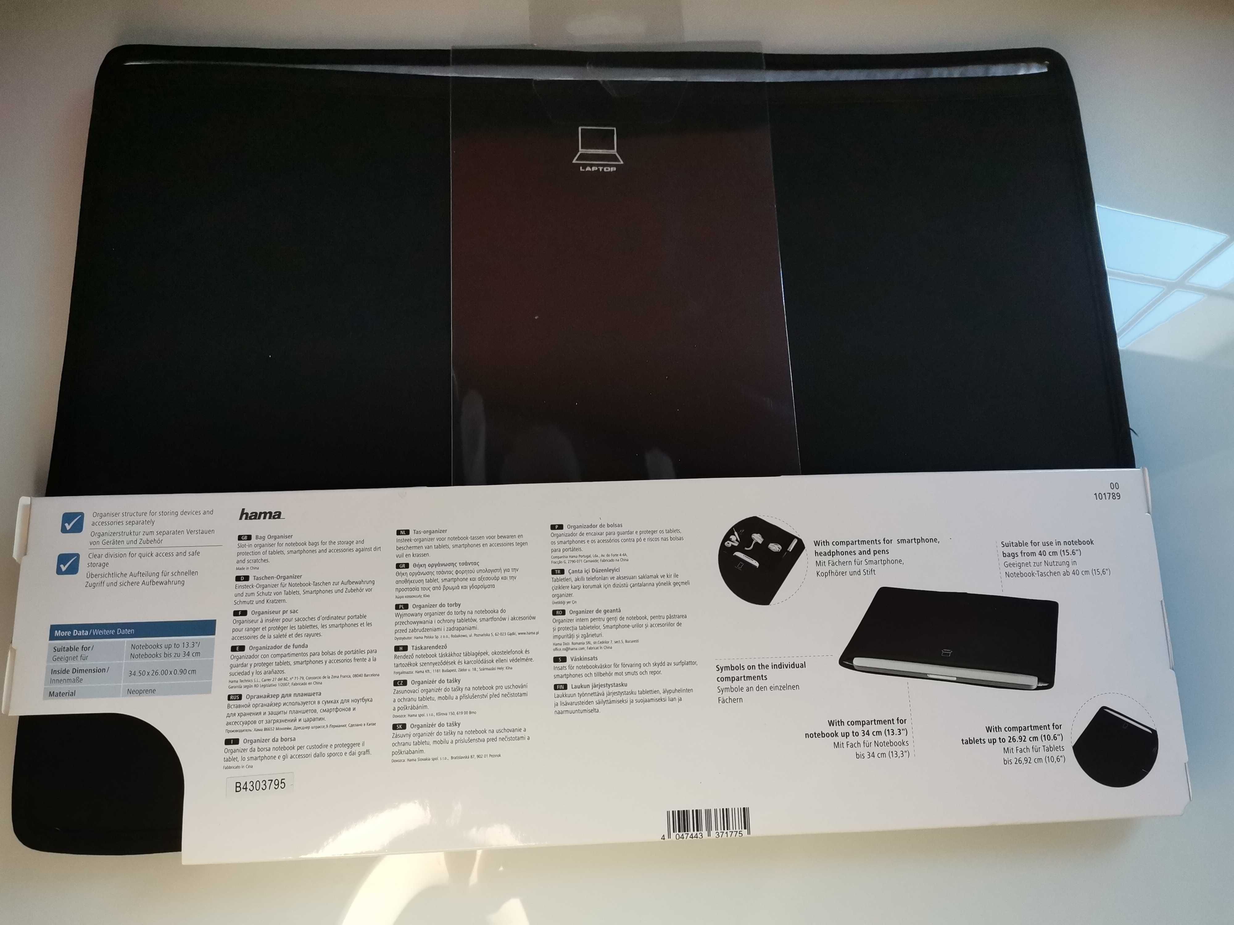 Torba na laptopa 15.6 " etui pokrowiec na tablet organizer