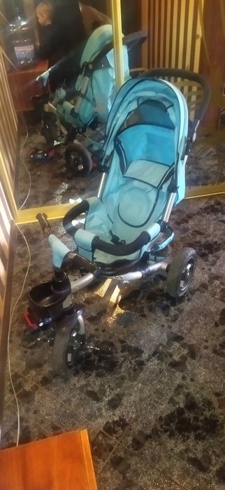 Продам или обменяю детский велосипед с родительской ручкой с торгом