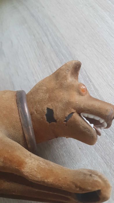 KIWACZEK XXL PRL! Pies z kiwającą głową, welur 27cm RETRO