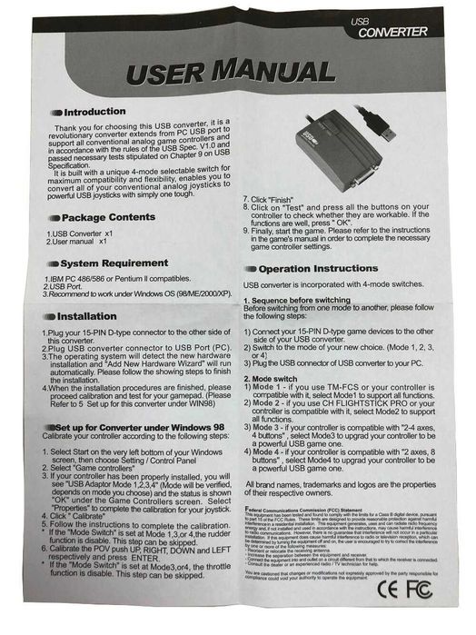 Adaptador Rockfire de 15 pinos (Para volantes e joystick antigos)