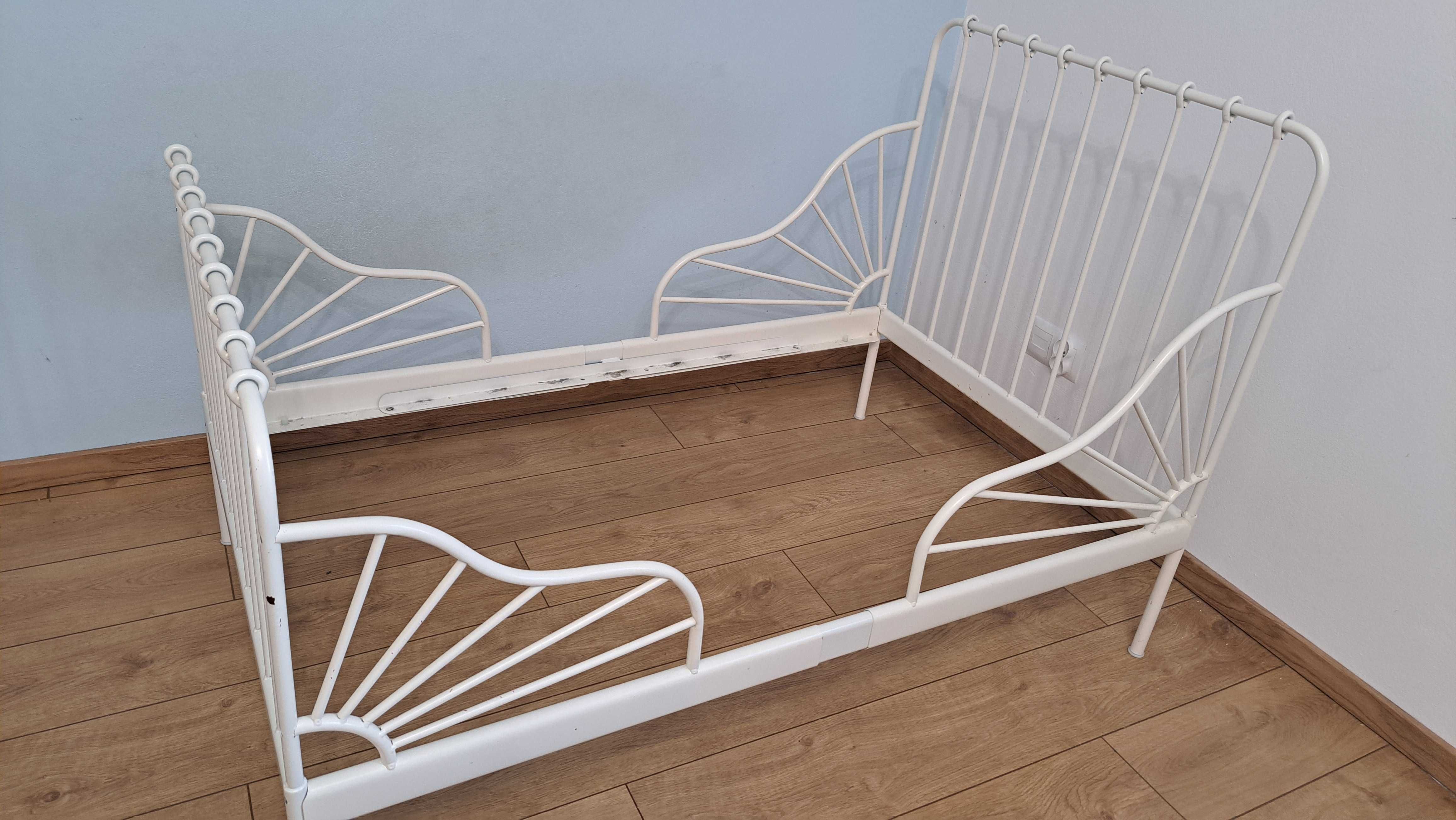 IKEA MINNEN łóżko rosnące rama łóżka BIAŁY używane