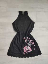 Czarna koronkowa sukienka mini, mohito, rozmiar S