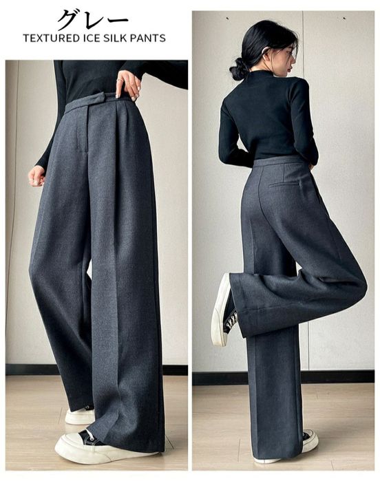 Нові жіночі брюки палаццо розмір S сірі штани в складі шерсть вовна