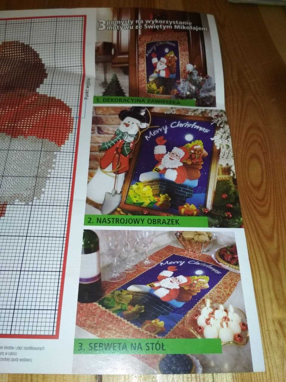 Haft krzyżykowy - świąteczna kanwa z nadrukiem