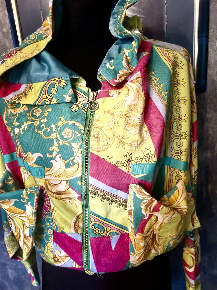 Bluza Roberta Biagi-zloty zamek/sliczne pastele r.uni