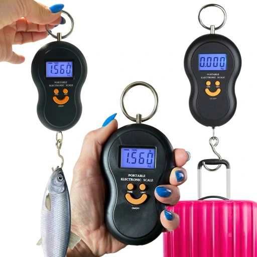 WAGA WĘDKARSKA HAKOWA BAGAŻOWA Podróżna Wisząca Elektroniczna LCD 50kg